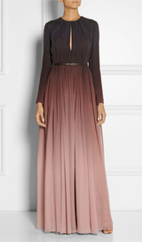 ELLEN GRADIENT COLOR RUNCHED MAXI DRES