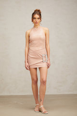 Lucie pink glitter mini dress