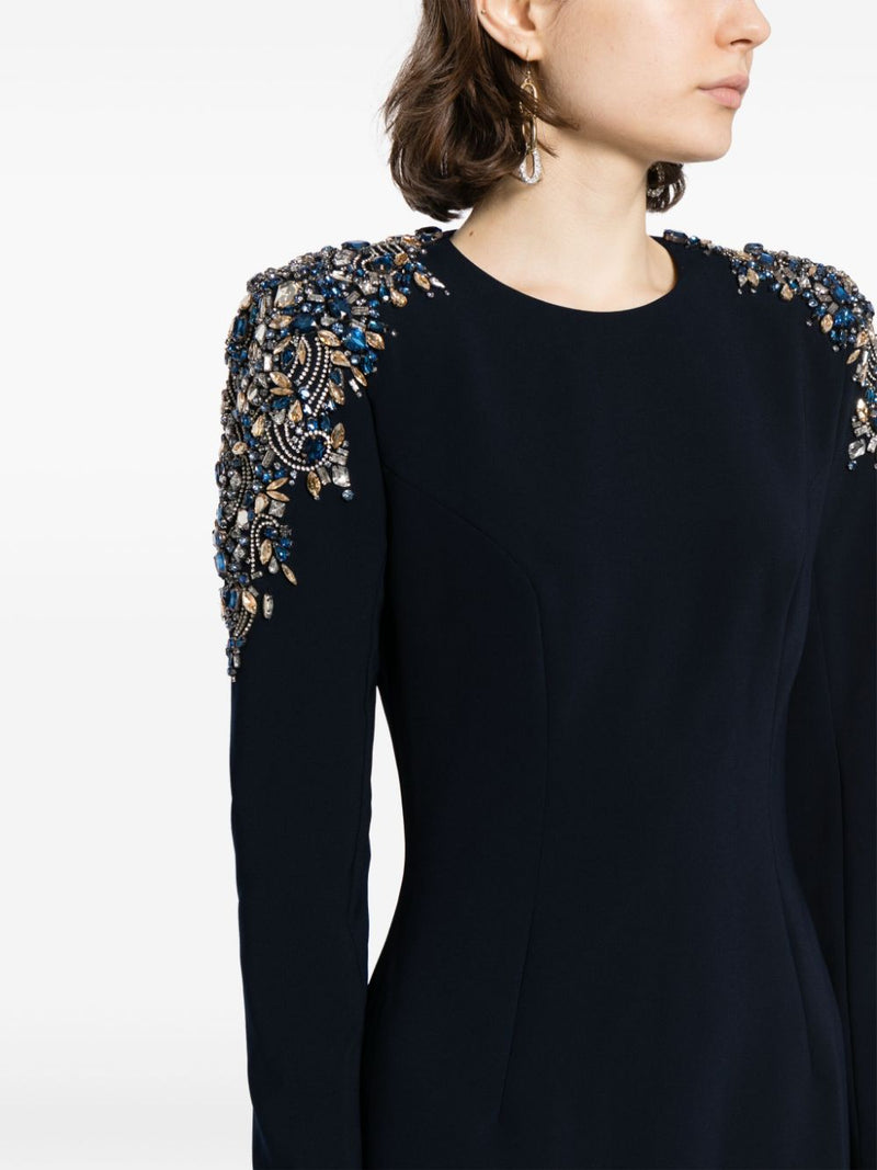 HARRIET MARTINI DROP CRYSTAL-EMBELLISHED MIDI DRESS