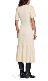 Menia knit Midi Dress in beige