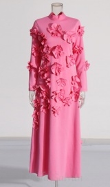 HARRIET FLORAL EMBELLISHED MAXI DRESS IN PINK