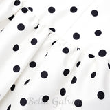 ULA CREAM POLKA DOT TAFFETA MIDI DRESS