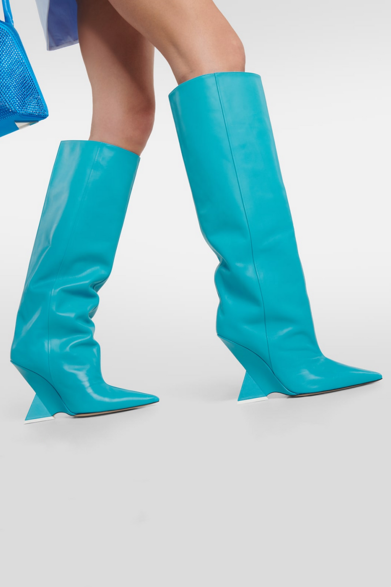 Astrid Heterotypic Knee-high Boots - Blue