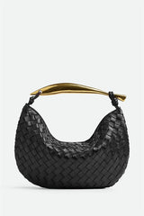 Avianna Weave Metal Handbag - Black