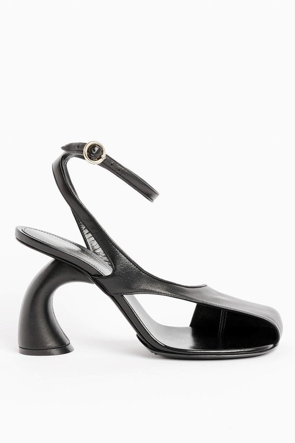 Janelle Cutout Heeled Sandals - Black