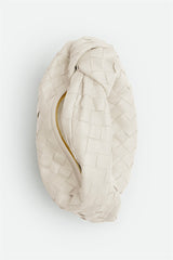 Zariah Weave Knot Clutch Bag - White