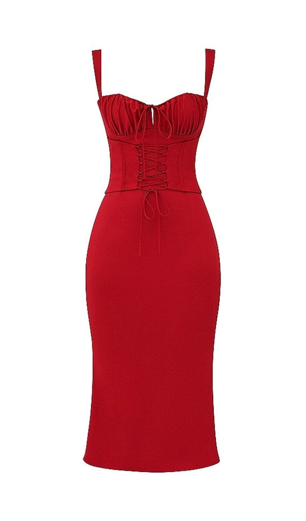 RED ROSE CORSET DRESS styleofcb 