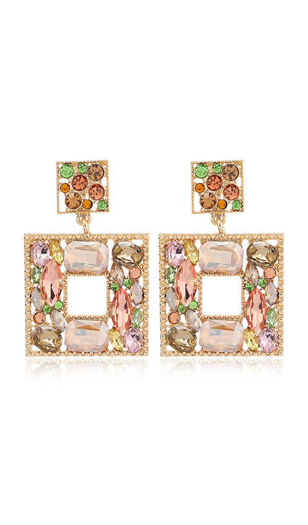 GEM DOOR KNOCKER STATEMENT EARRINGS