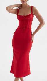 RED ROSE CORSET DRESS styleofcb 