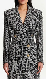 COLOURWAY BELTED DOUBLE-BREASTED BLAZER DRESS styleofcb 