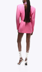 CUTOUT CRYSTAL-EMBELLISHED MINI DRESS IN PINK DRESS STYLE OF CB