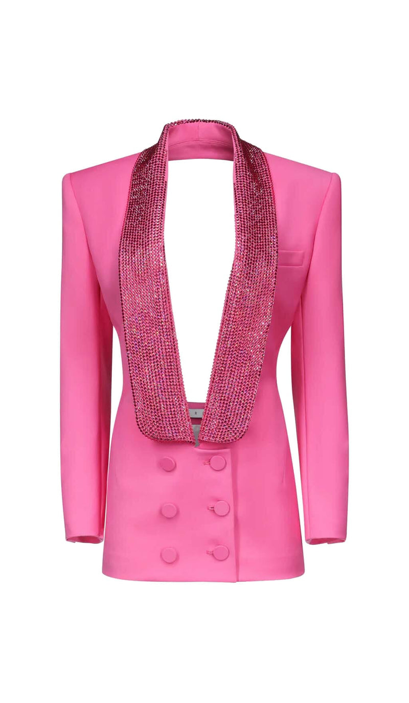 CUTOUT CRYSTAL-EMBELLISHED MINI DRESS IN PINK DRESS STYLE OF CB