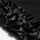 BLACK RUFFLE HEM DRESS styleofcb 