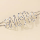 SILVER EXAGGERATED LETTER CHOKER